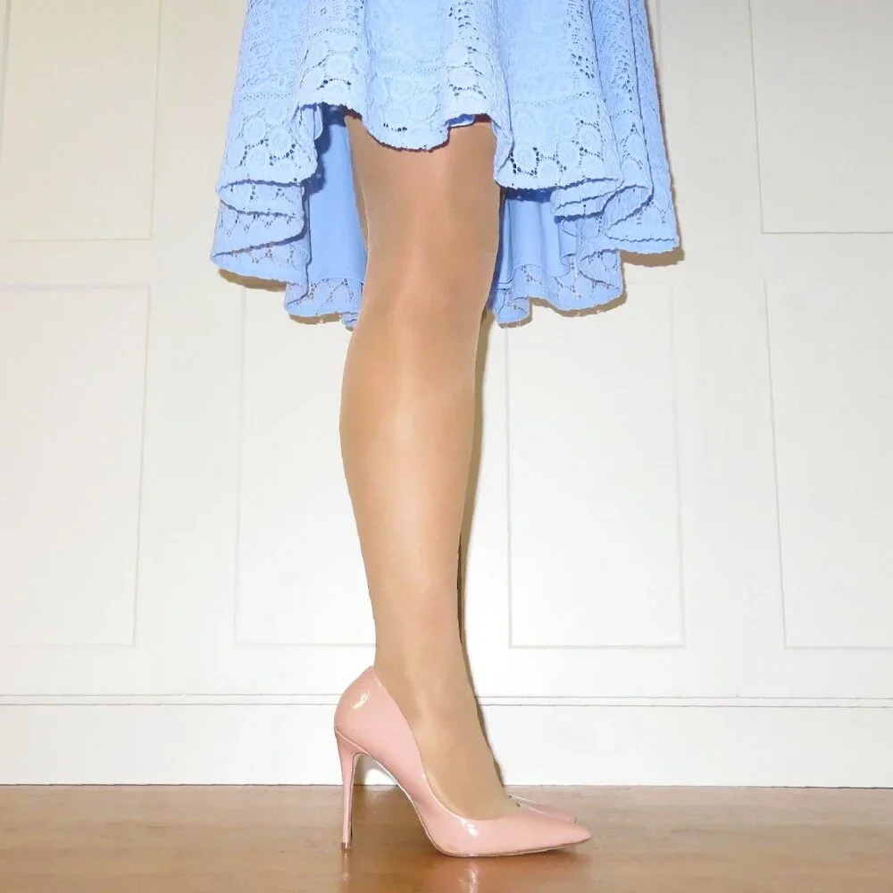 Women's EUC Steve Madden Daisie Dark Blush Patent Stiletto High Heel Pump US 9 - Picture 2 of 14